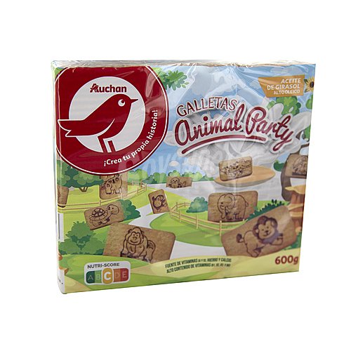 Producto alcampo Galletas rectangulares con dibujos de simpáticos animales producto alcampo