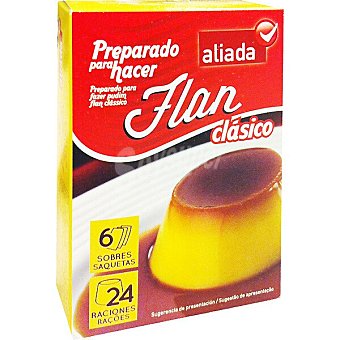 Preparado para hacer flan clásico 6 sobres para hacer 24 raciones