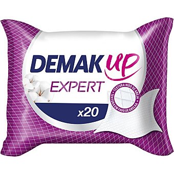 Expert toallitas con leche desmaquillante waterproof para todo tipo de pieles paquete 20 unidades