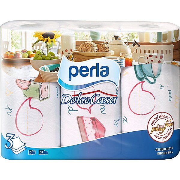 Papel de cocina decorado Dolce Casa 3 capas 54 servicios