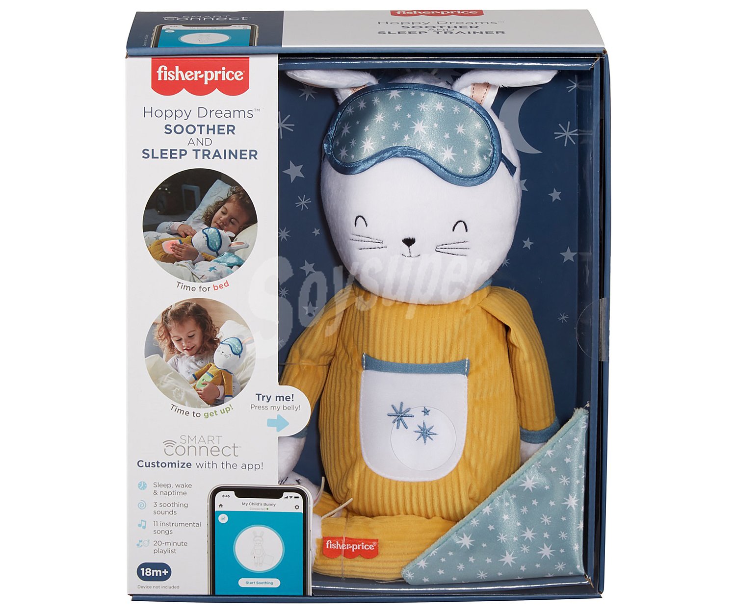 Peluche de cuna Hoppy Dreams con música y luces,