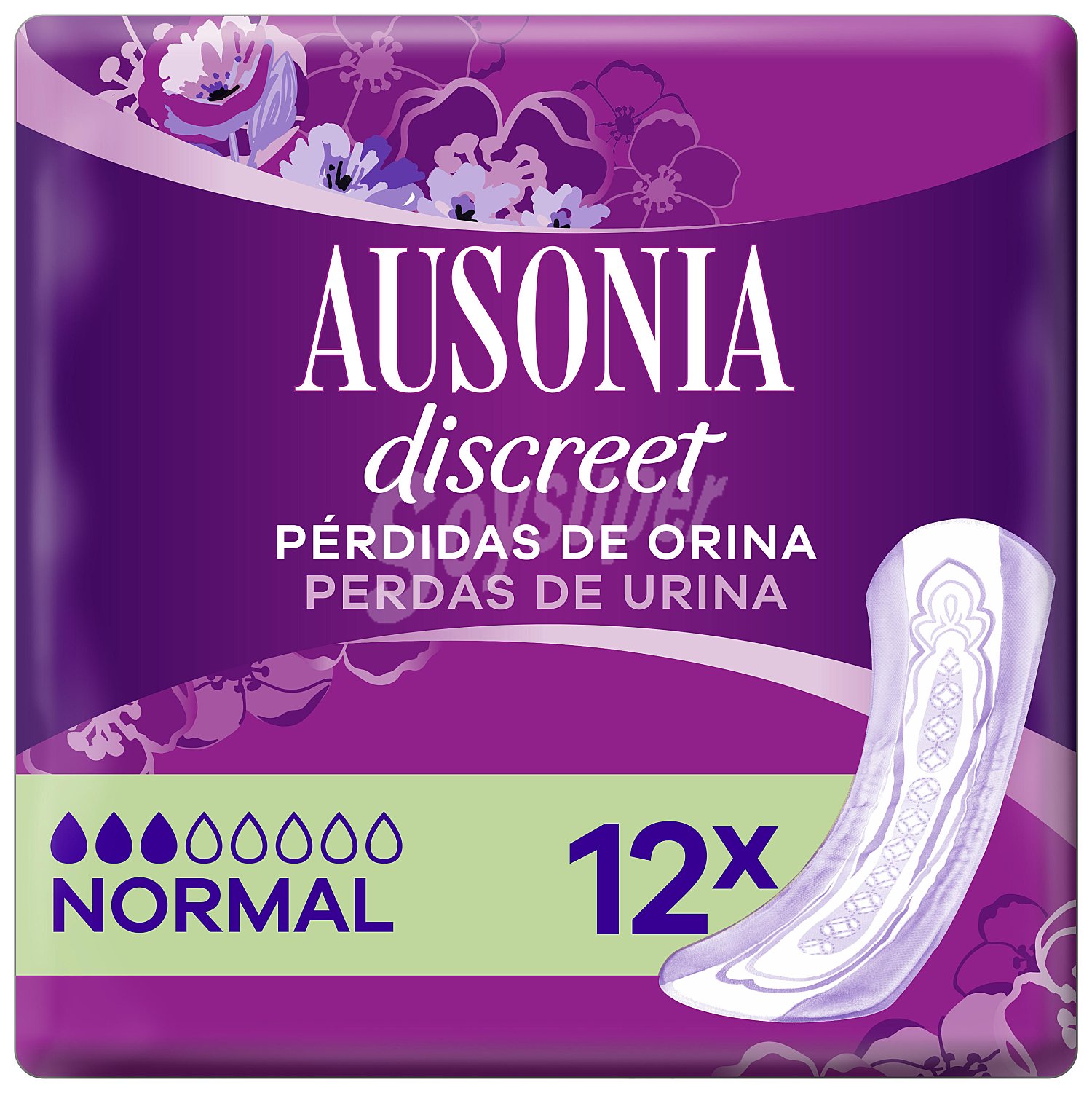 Compresas para pérdidas de orina normal Ausonia Discreet