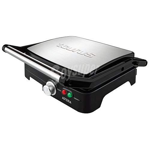 Grill taurus Asteria, 2200W, placas antiadherentes 28 x 22cm., apertura 180º