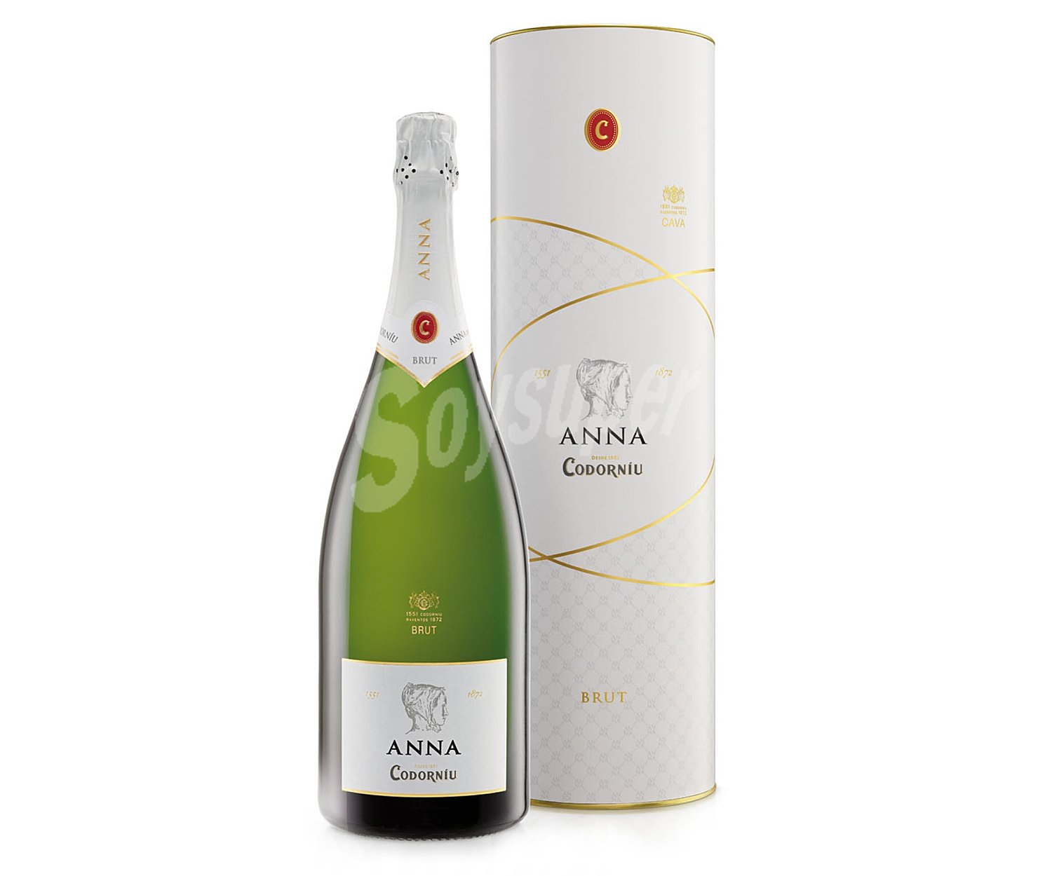 Cava brut en estuche cilíndrico metálico