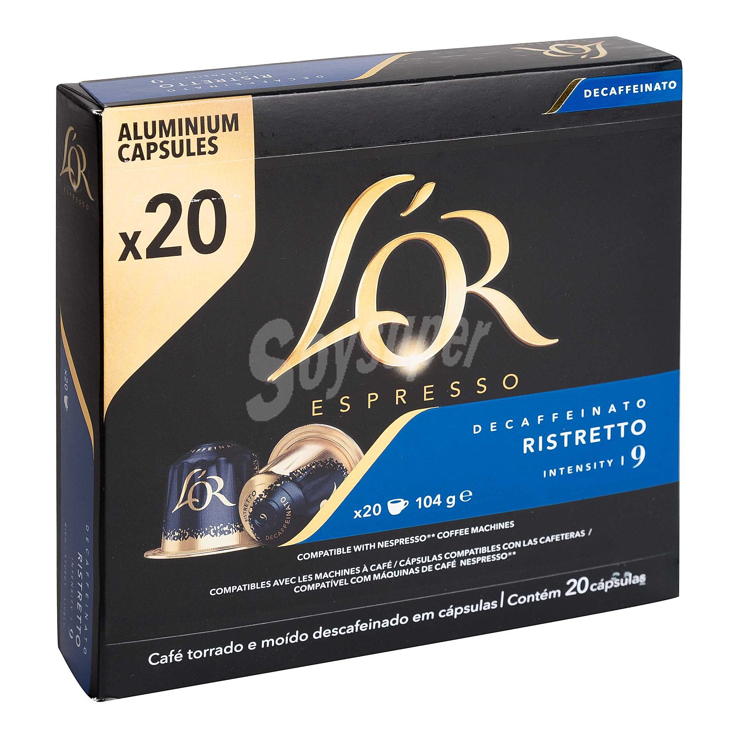 Café Descafeinado Ristretto I9 en cápsulas compatibles con Nespresso