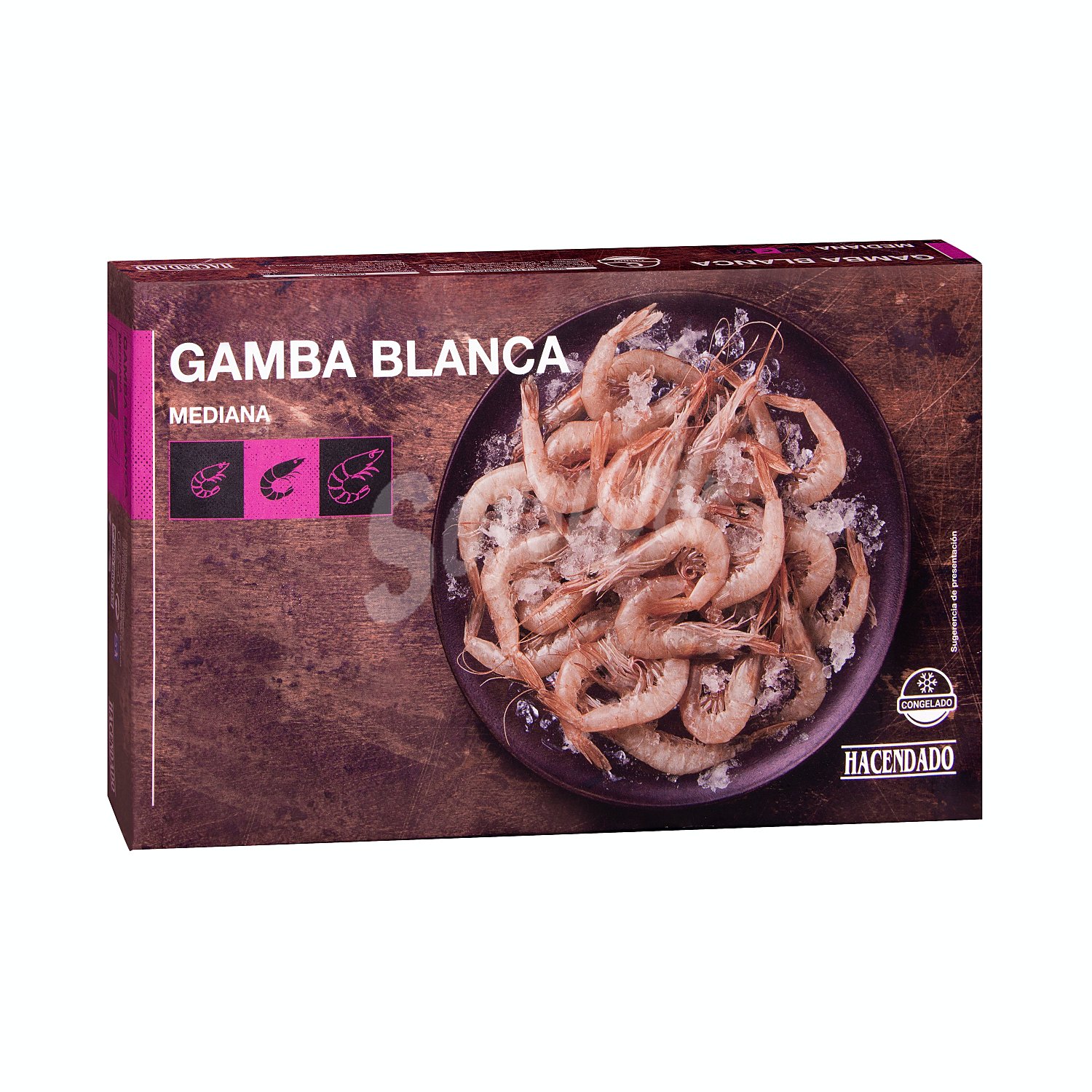 Gamba blanca congelada