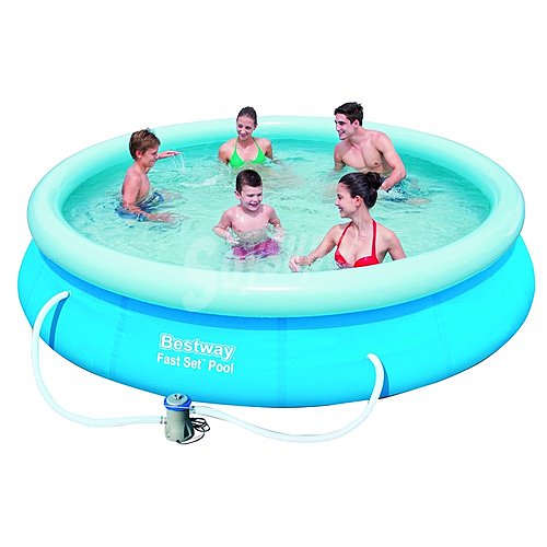 Piscina autoportante redonda 3,6x0,7 m. con depuradora de cartucho /hora, bestway Fast Set