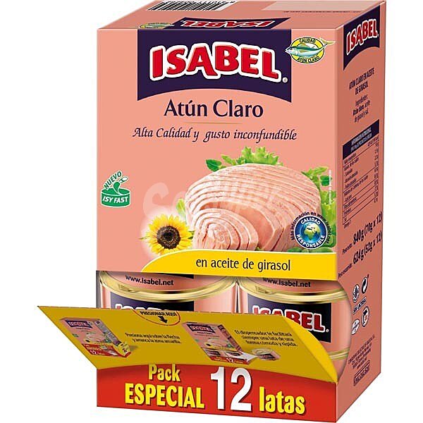 Atún claro en aceite de girasol alto oleico