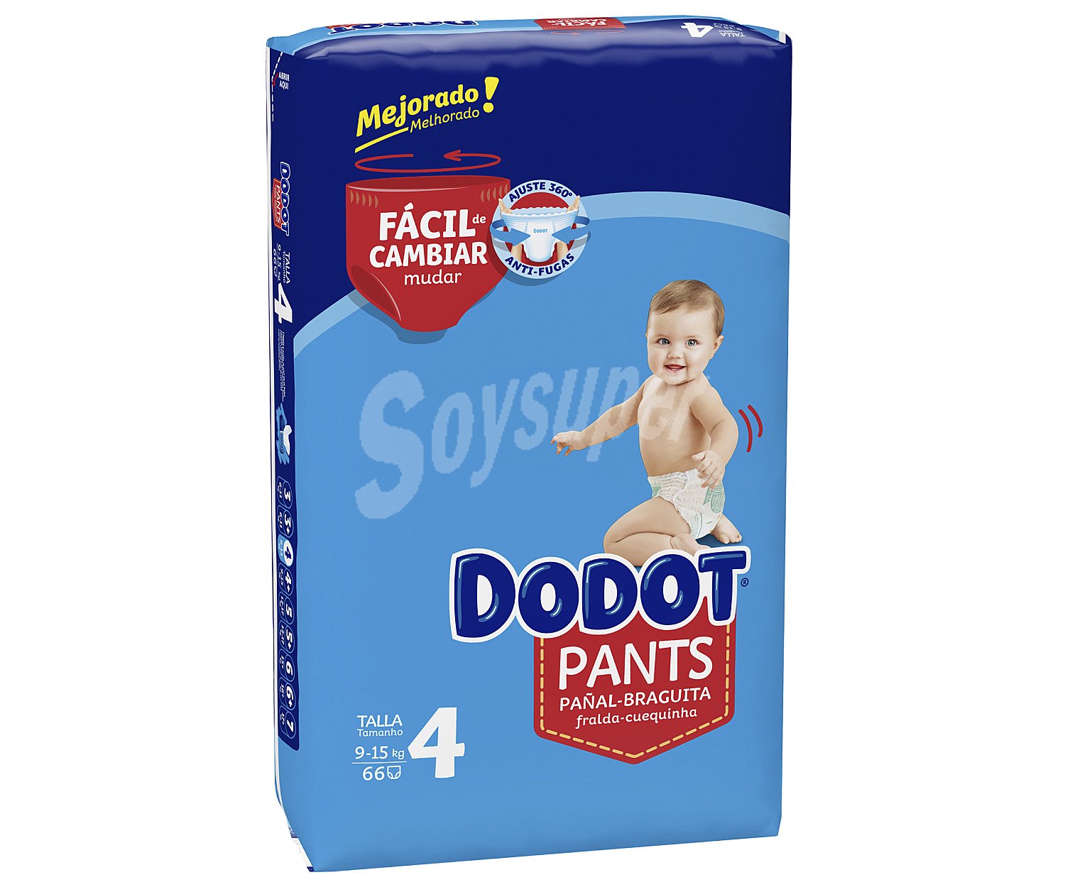 Pants (braguitas) de aprendizaje talla 4 para bebés de 9 a 15 kilogramos Pants 66 uds