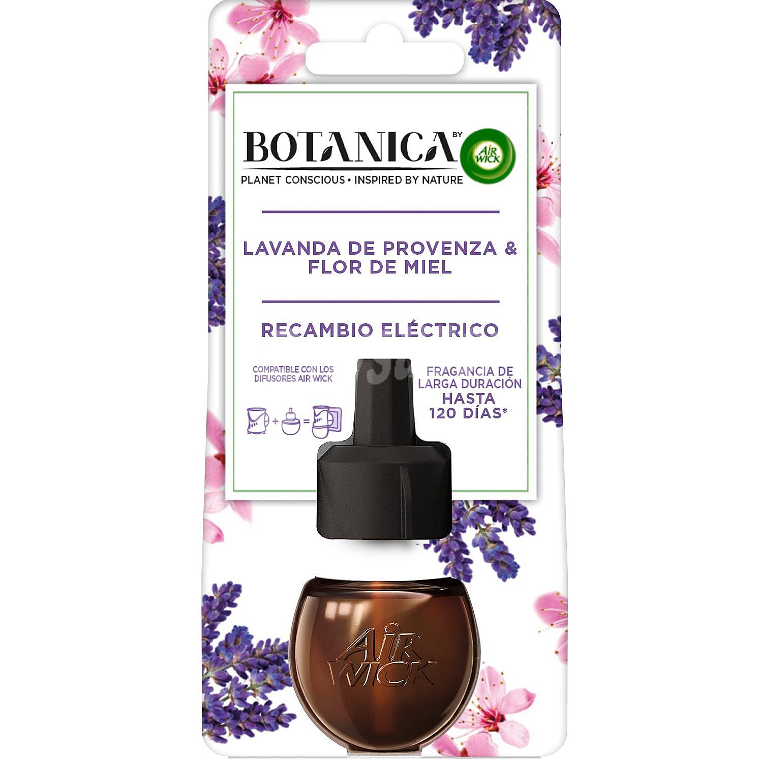 Ambientador eléctrico lavanda de provenza y flor de miel recambio Botanica de Air Wick