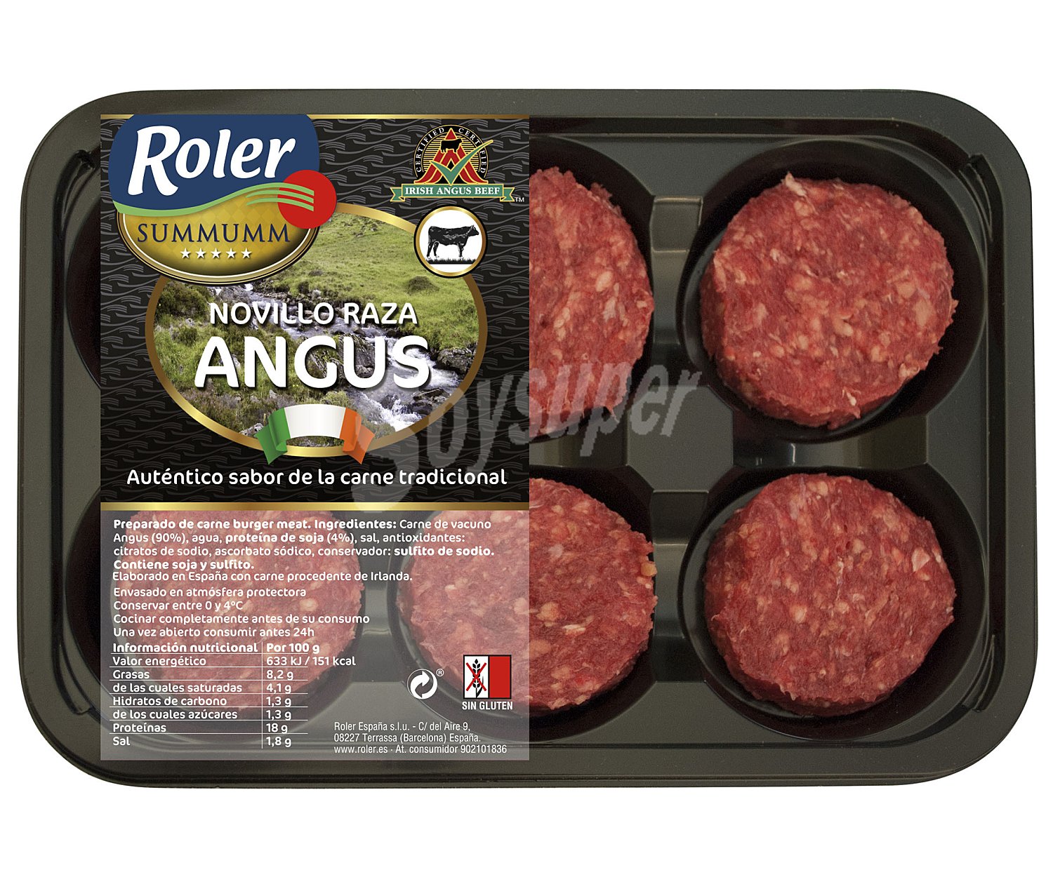 Mini burgers meat de novillo raza Angus, elaboradas sin gluen