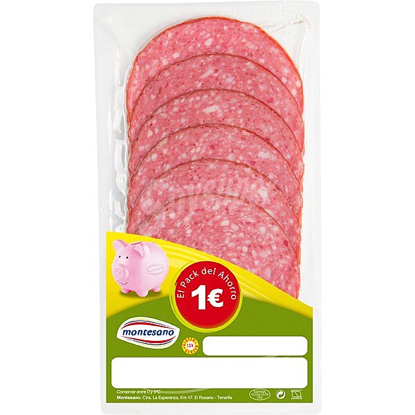 Salami ahumado en lonchas sin gluten