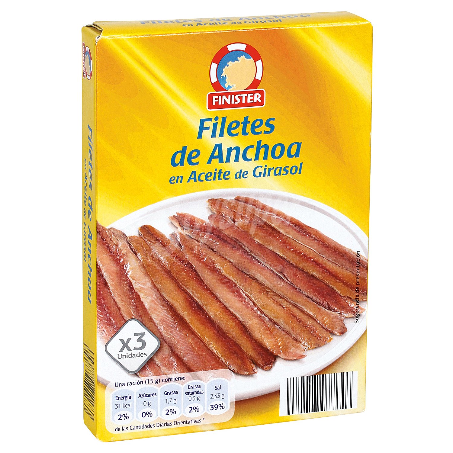 Filetes de anchoa en aceite de girasol