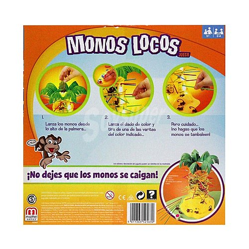 Juego de mesa Monos locos, de 2 a 4 jugadores mattel