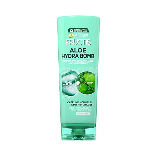 Fructis Acondicionador hidratante para cabellos nomales a deshidratados frucitis Aloe hydra bomb de Garnier