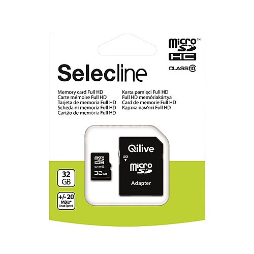 Tarjeta de memoria selecline microsdhc 32GB, clase 10, adaptador SD