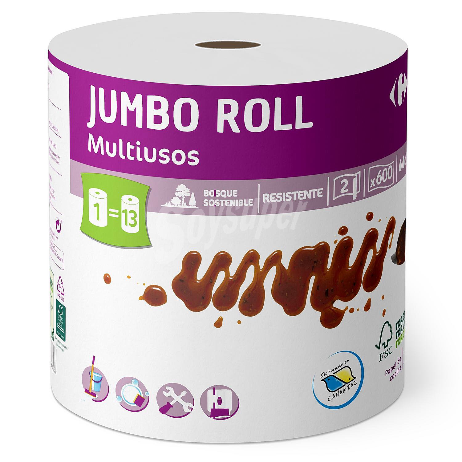 Papel de cocina Jumbo Roll Carrefour