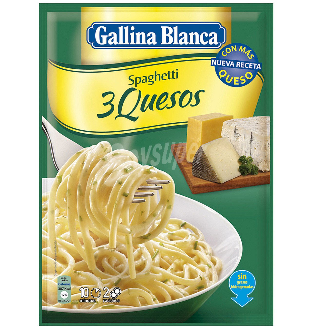 Pasta gallina blanca spaghetti 3 quesos