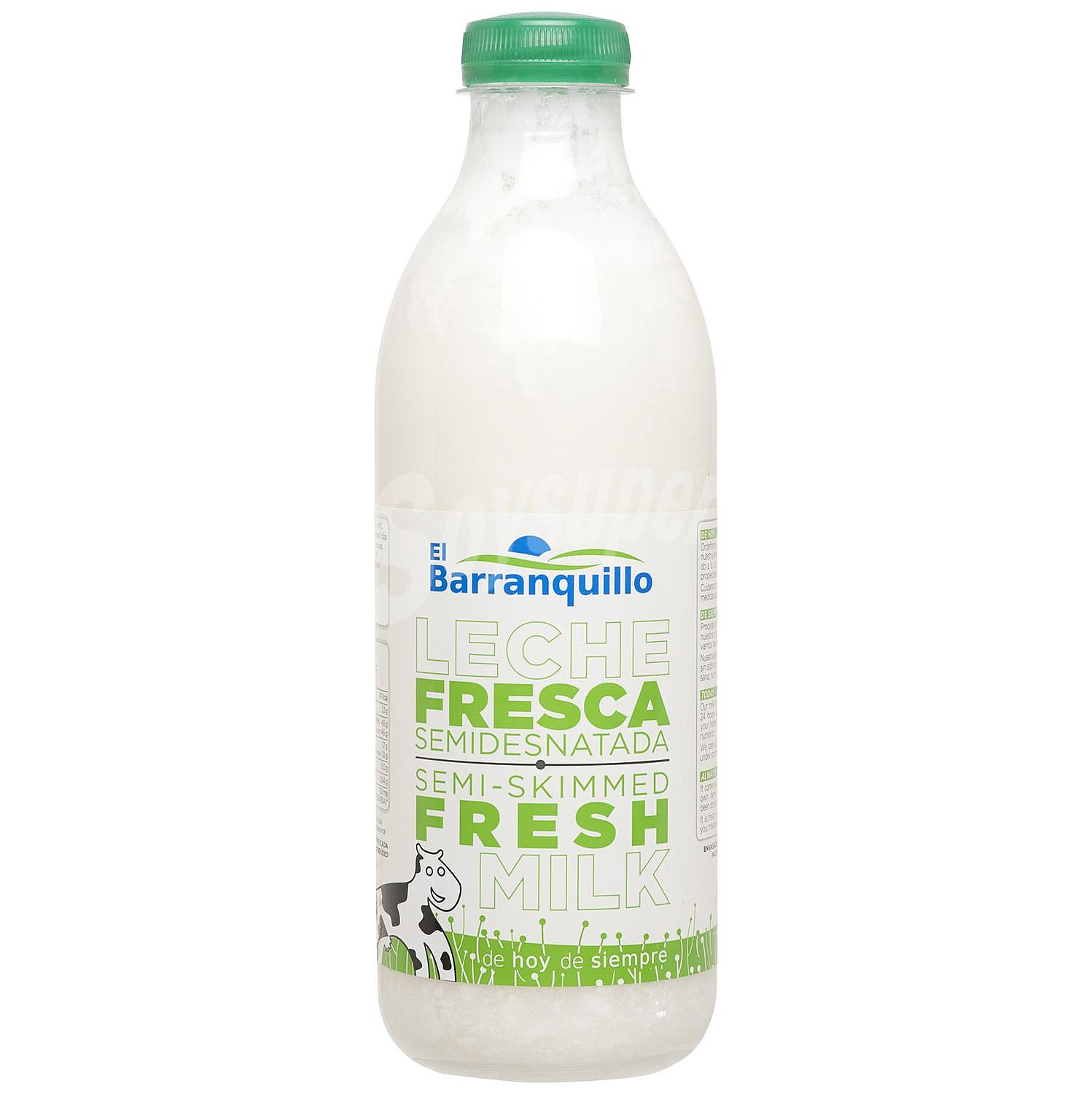 Leche fresca semidesnatada El Barranquillo