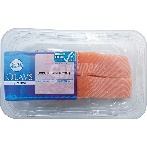 Lomos de salmón fresco 2 unidades x 150 G