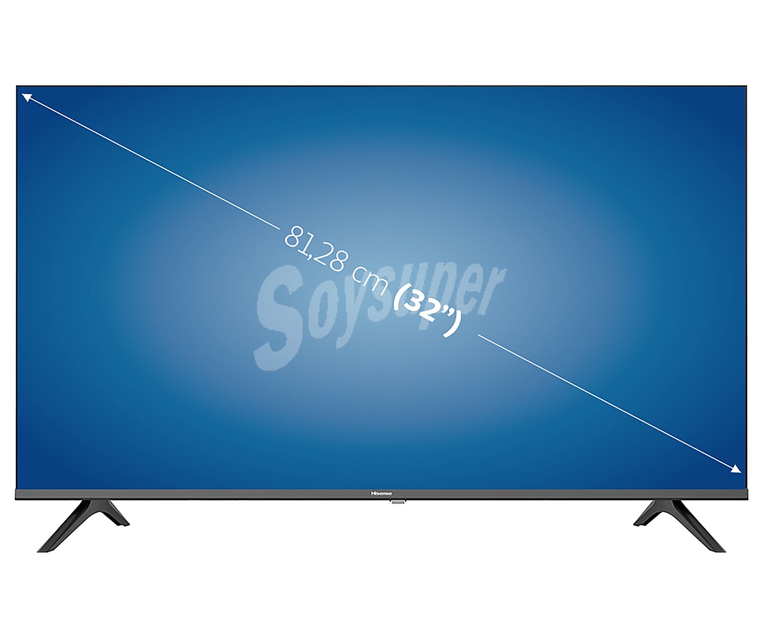 Televisión 81,28 cm (32") LED HD ready, smart TV, wifi, TDT T2, USB reproductor y grabador, 2HDMI, 600HZ