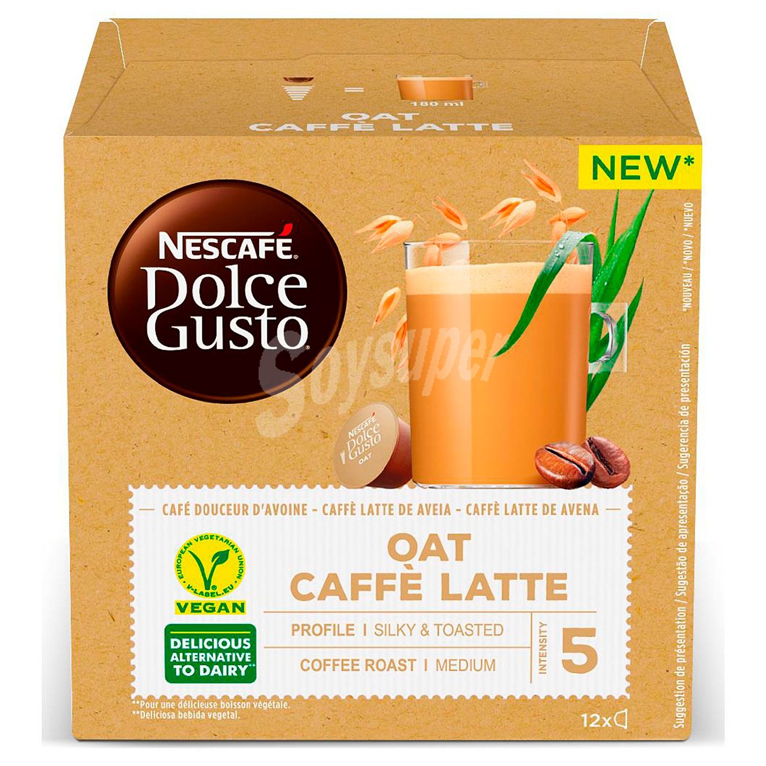 Café latte avena en cápsulas Nescafé Dolce Gusto