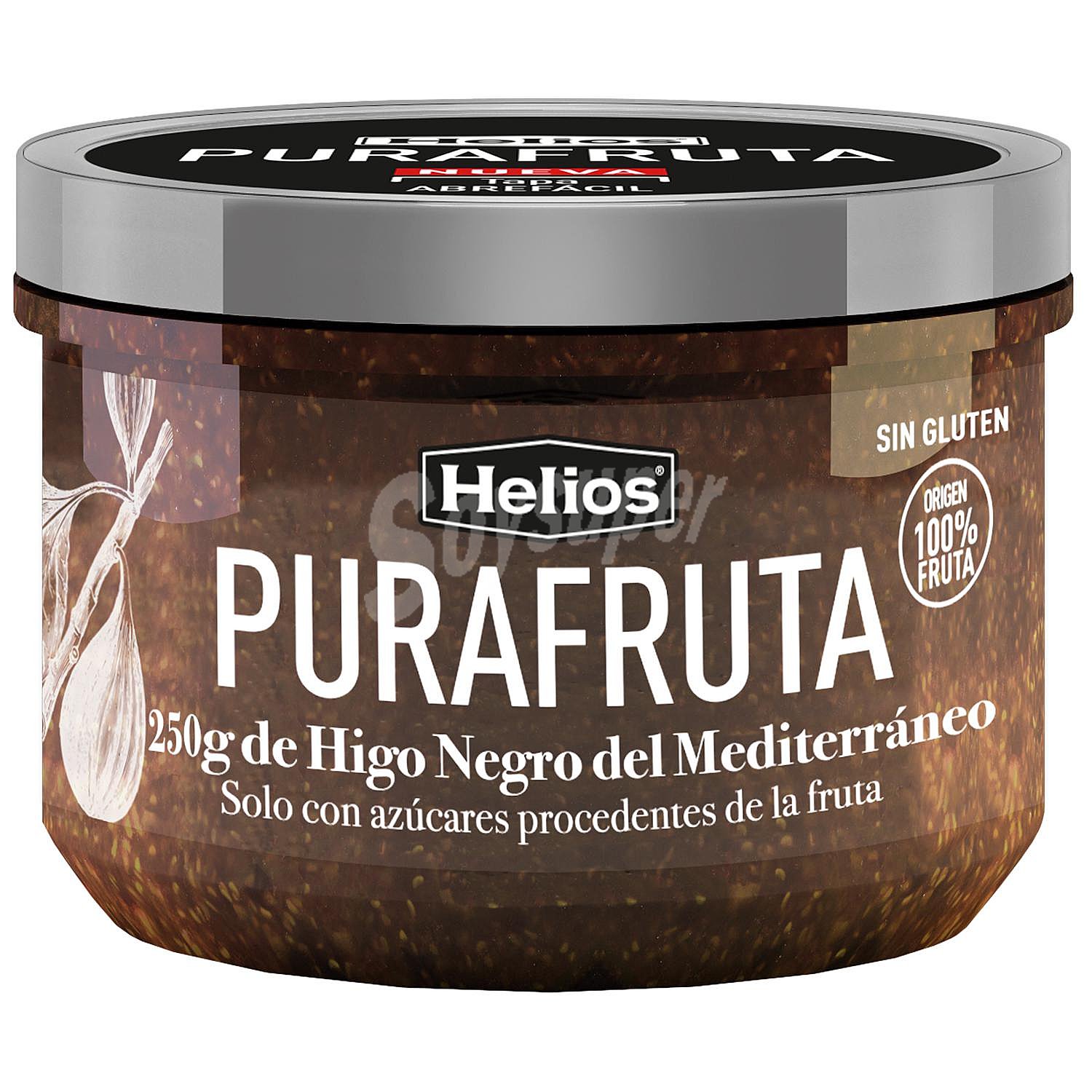 Fruta para untar de higo negro Pura Fruta Helios sin gluten