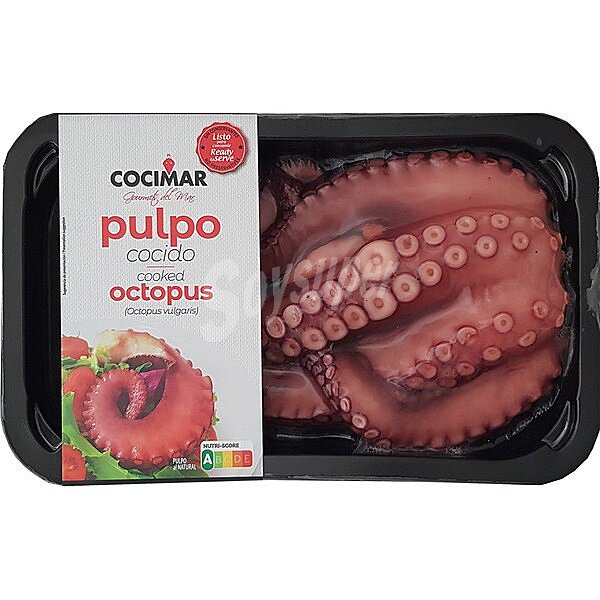 Medio pulpo cocido