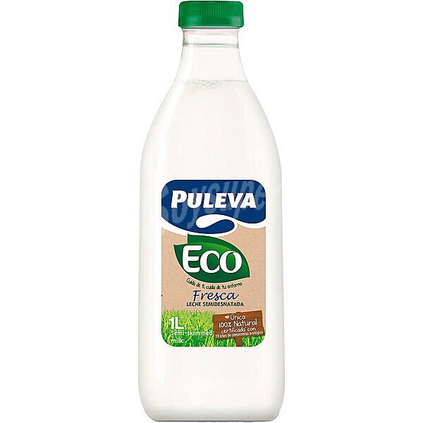 Leche fresca semidesnatada ecológica