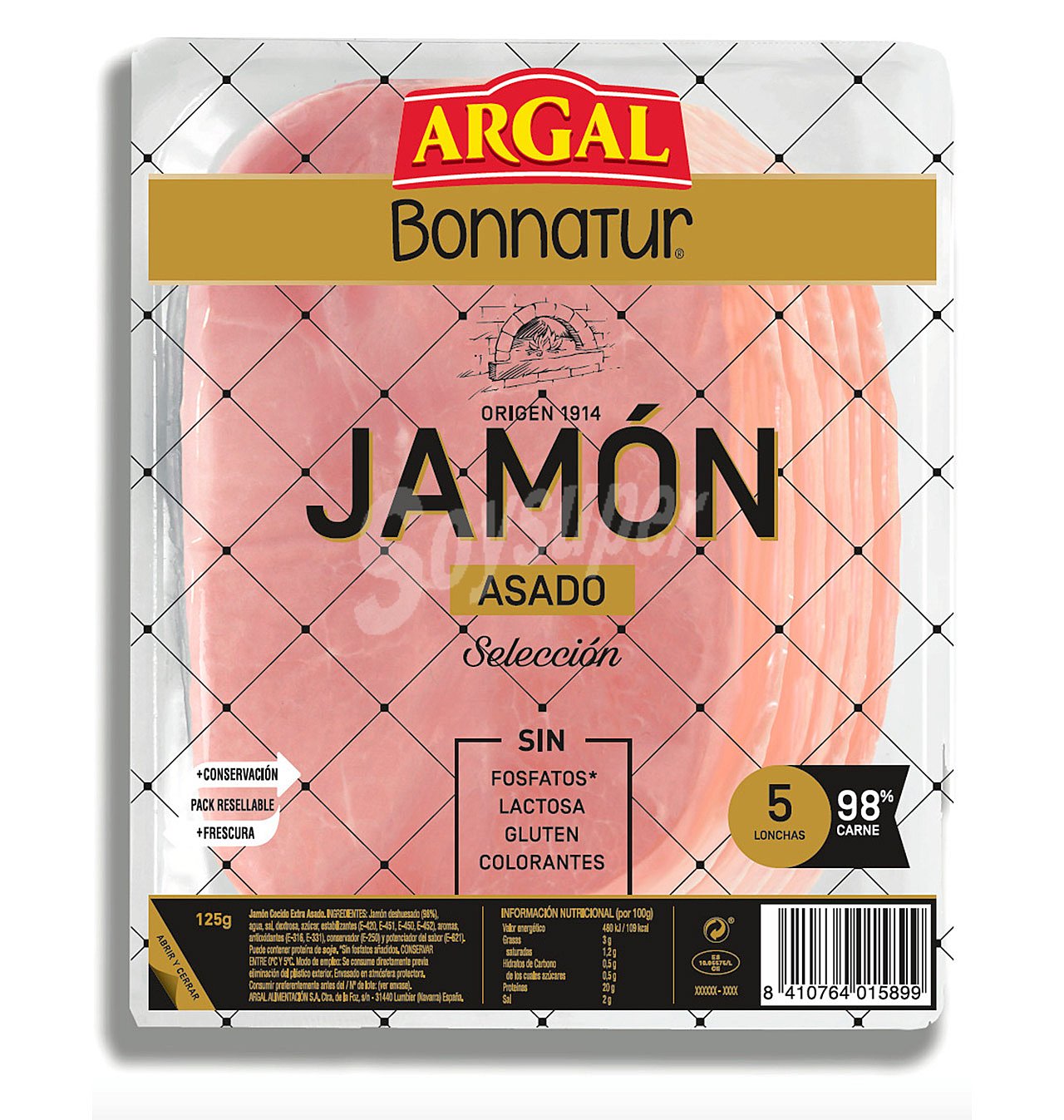 Jamón cocido bonnatur asado