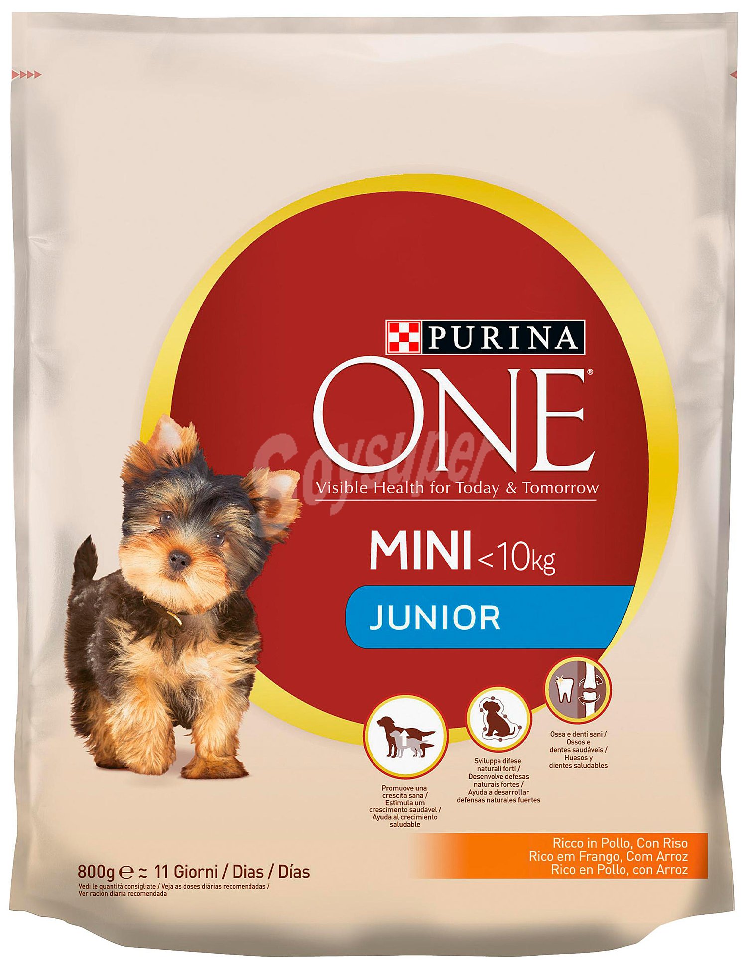 Mini junior pienso para perros cachorros de raza mini - 10 kg rico en pollo y arroz