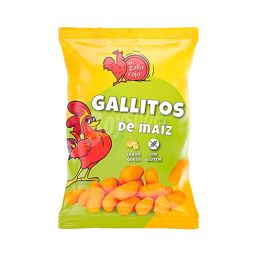 EL gallo rojo Snack de gusanos de maíz con sabor a queso EL gallo rojo gallitos