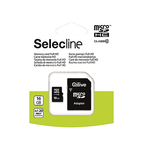 Tarjeta de memoria selecline microsdhc 16GB, clase 10, adaptador SD