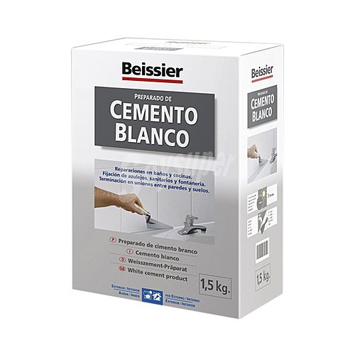 Preparado de cemento blanco, reparación y fijación, beissier