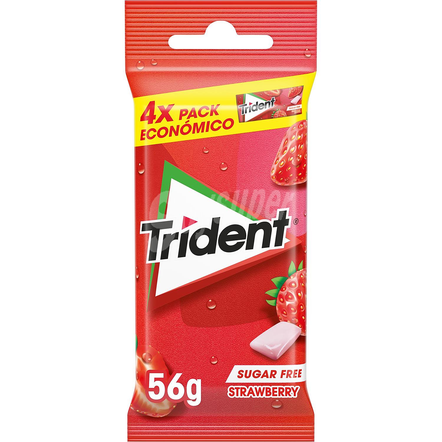 Chicles de fresa Trident sin azúcar