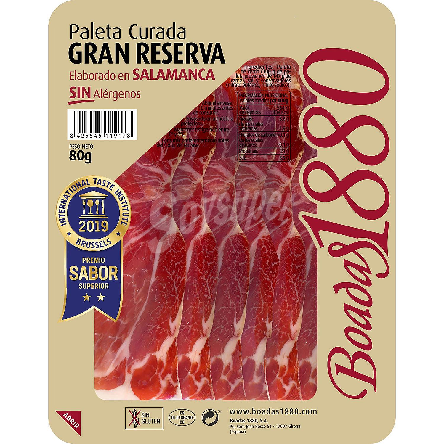 Boadas paleta curada gran reserva lonchas