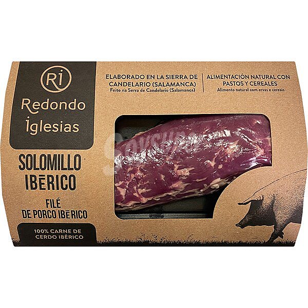 Solomillo de cerdo ibérico criado en libertad con alimentación 100% natural peso aproximado