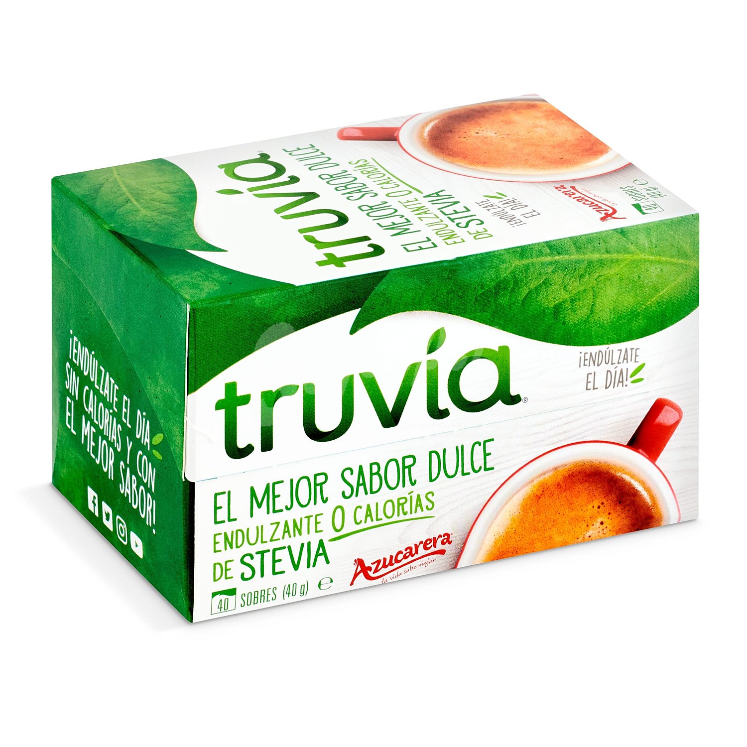 Endulzante de stevia 0 calorías truvia