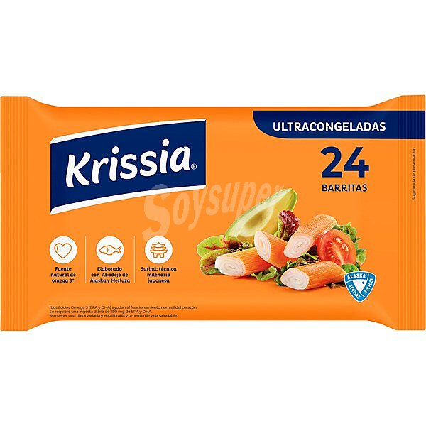 Barritas de surimi ultracongelado con 0% materia grasa krisia