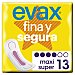 Fina y segura compresa maxi7super sin alas