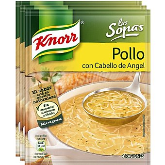 Sopa de pollo con cabello ángel