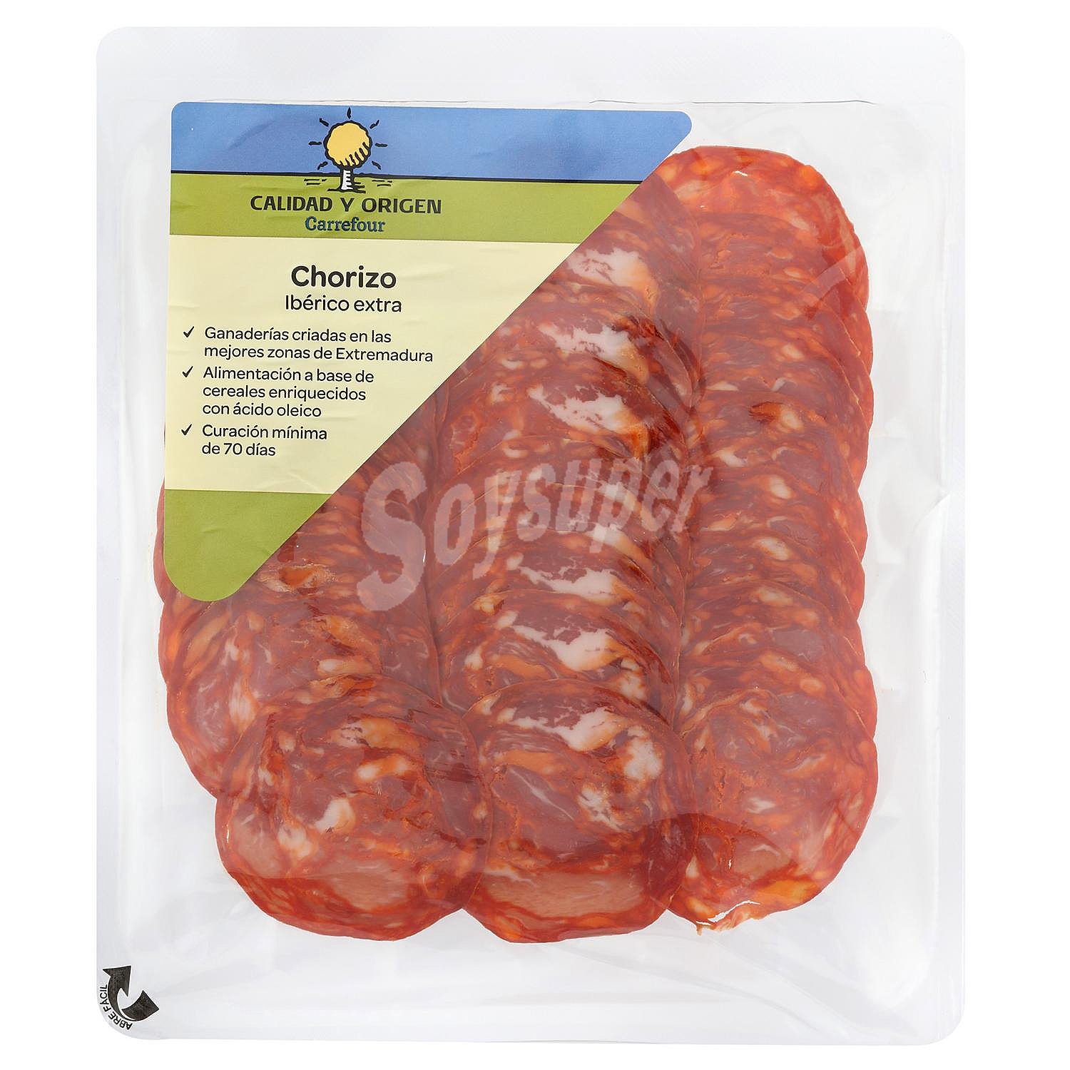 Chorizo ibérico extra Calidad y Origen Carrefour