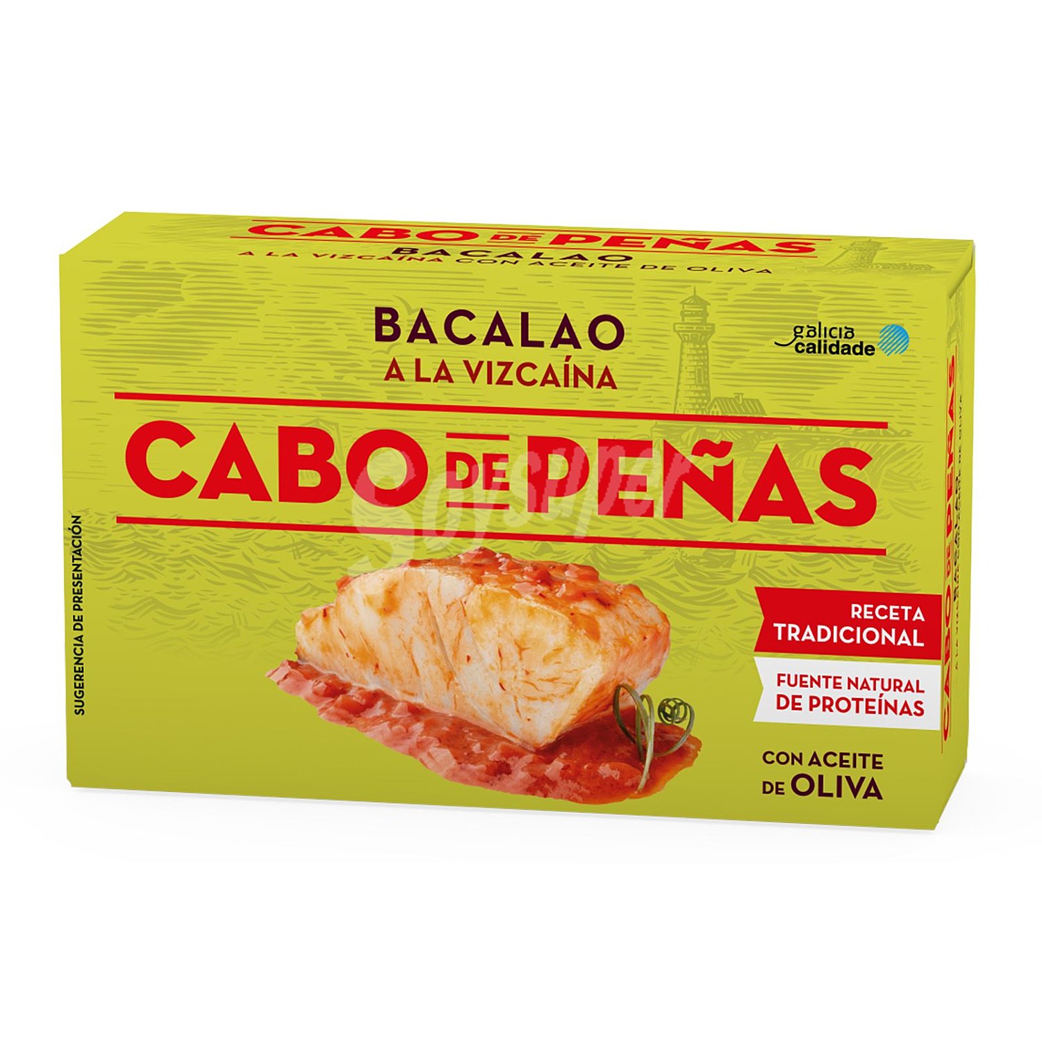 Bacalao a la vizcaína con aceite de oliva cabo DE peñas