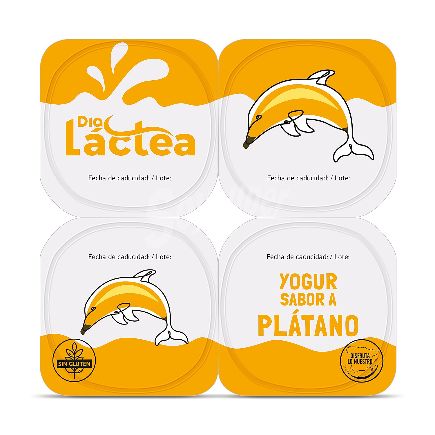 Yogur sabor plátano Dia Láctea