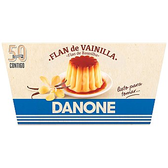 Flan sabor a vainilla elaborado sin gluten danone