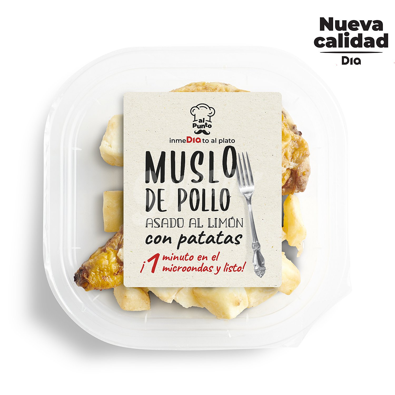 Muslo de pollo asado al limón con patatas AL punto