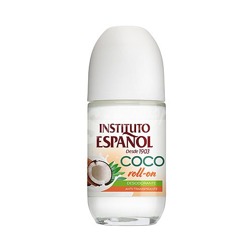 Instituto español Desodorante roll on para mujer con aroma a coco y protección anti-transpirante hasta 48 h instituto español