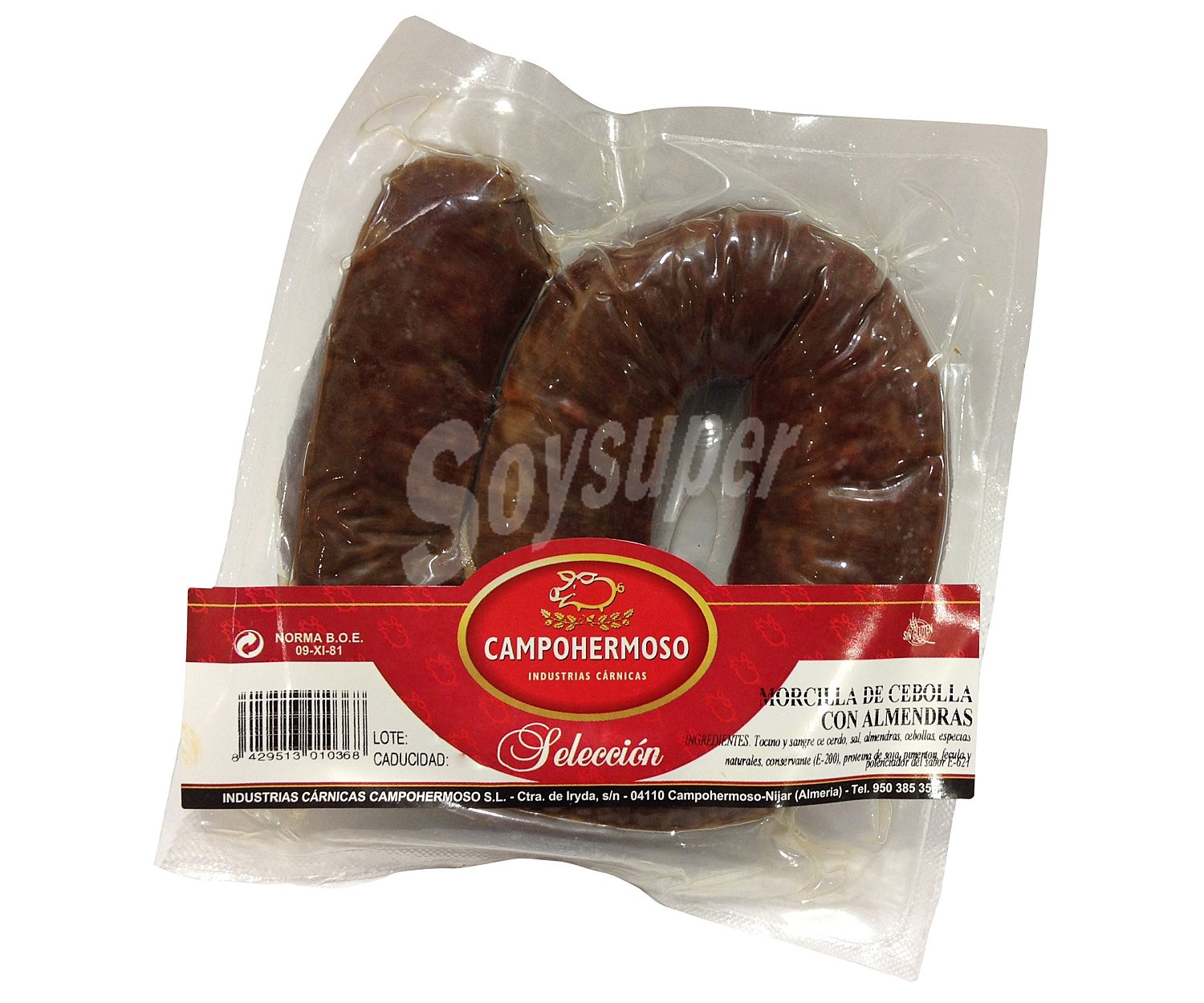 Campohermoso Morcilla de cebolla con almendras campohermoso