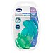 Chupetes de silicona con tetina Physioforma azul y verde +16 meses Chicco Physio Soft