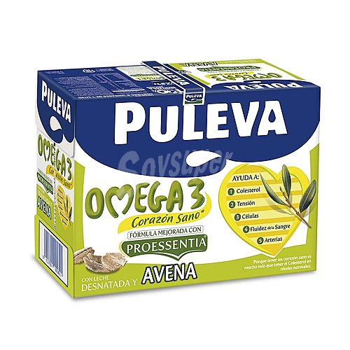 Puleva Preparado lacteo desnatado, enriquecido con avena, ácido oleico y Omega 3 puleva Omega 3